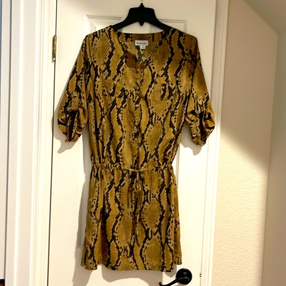 Snake skin draw string dress size M